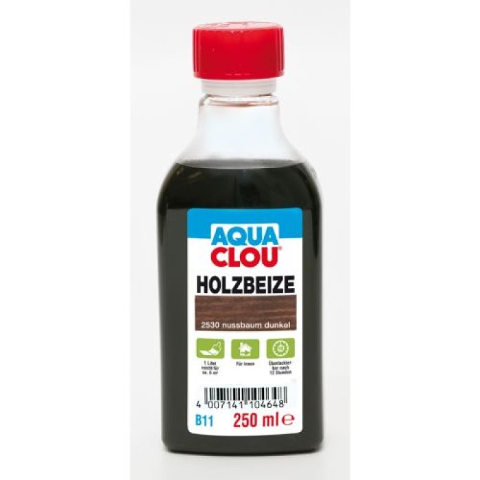 Clou B11 Aqua Holzbeize 250ml Nr: 2530 nussbaum dunkel, 2014076