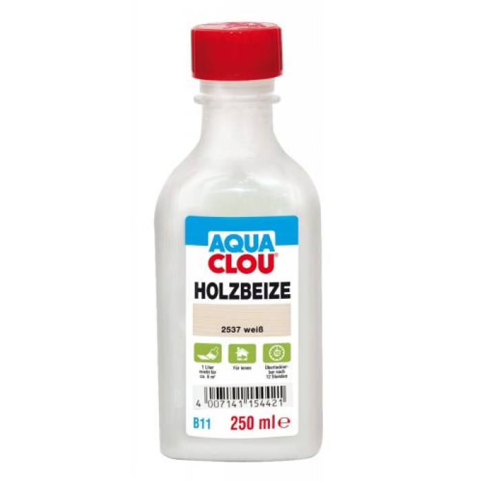Clou B11 Aqua Holzbeize 250ml Nr: 2537 weiss, 2014078