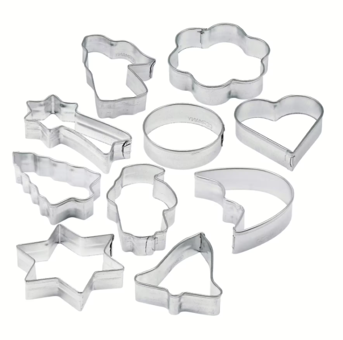 Fackelmann 10er Ausstecher-Set, mit unterschiedlichen Weihnachtsmotiven, 7731