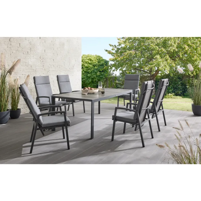 CASAYA Dining-Set New Tolosa, 7 teilig, Aluminium, 915110
