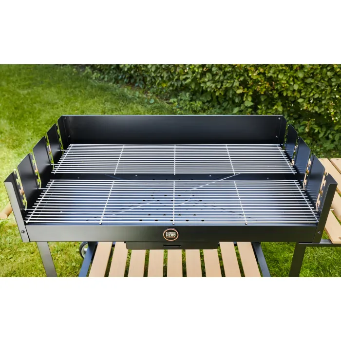 BBQ Hero Holzkohlegrill Vereinsgrill Grillfläche 99x57,5 Edelstahl, 915181