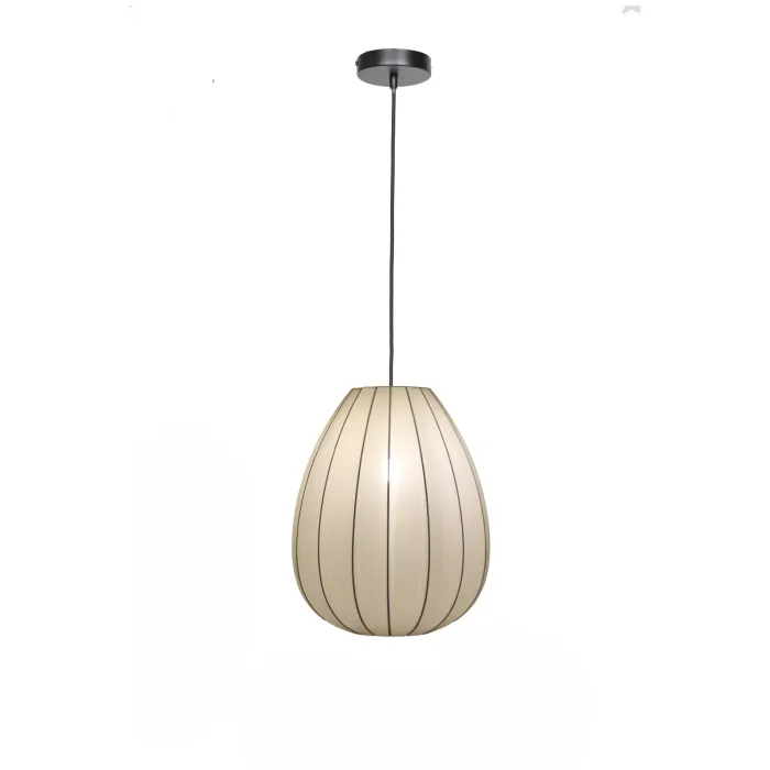 Casaya Pendelleuchte Suri, E27, oval, weiß, 997202