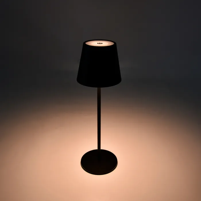 CASAYA LED-Akkuleuchte Tjörn, 3 w, 250 lm, schwarz, H 36,5 cm, stufenlos dimmbar, 977261