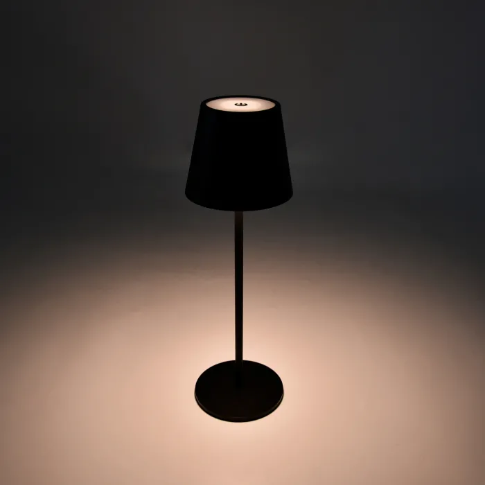 CASAYA LED-Akkuleuchte Tjörn, 3 w, 250 lm, schwarz, H 36,5 cm, stufenlos dimmbar, 977261