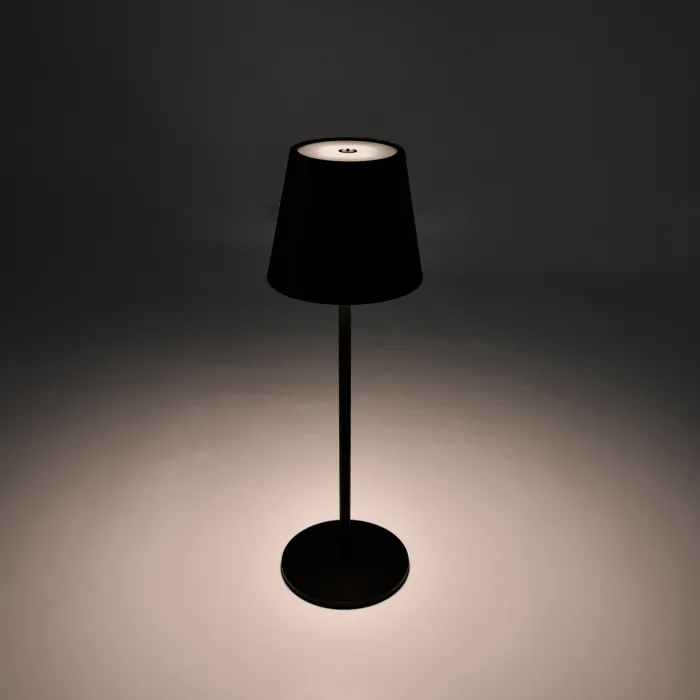 CASAYA LED-Akkuleuchte Tjörn, 3 w, 250 lm, schwarz, H 36,5 cm, stufenlos dimmbar, 977261