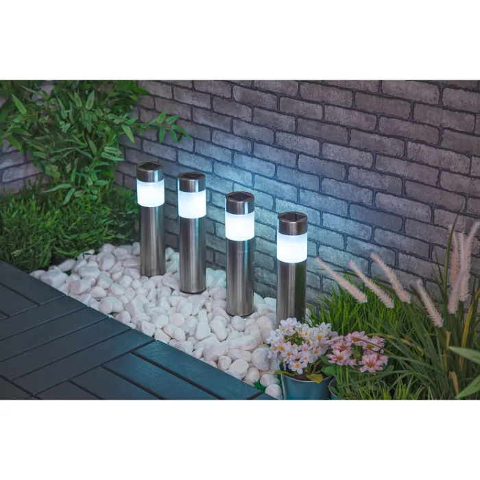 CASAYA LED-Solarleuchte Miro 2.0, IP Edelstahl, 4er-Set, 997271