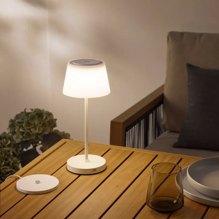 CASAYA LED-Akkuleuchte Tasjö, 2,5 w, 200 lm, weiß, H 31 cm, 997280