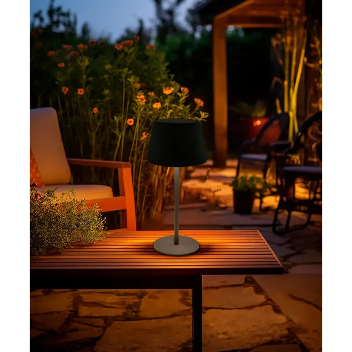 CASAYA LED-Tischleuchte Soelu, ØxH 13 x 30,5 cm, warmweiß, 280 lm, dimmbar, schwarz, 997301