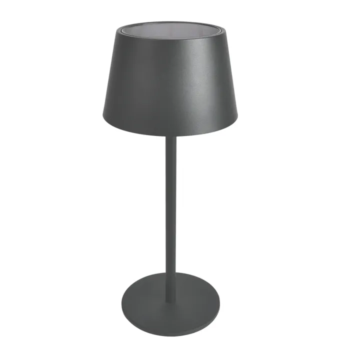 CASAYA LED-Tischleuchte Soelu, ØxH 13 x 30,5 cm, 2,5 W, 280 lm, dimmbar, grau, 997303