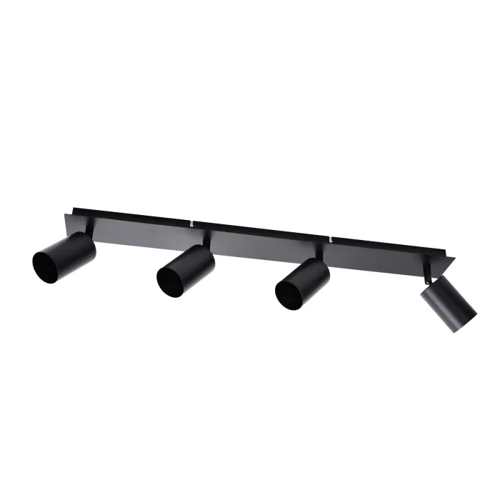 CASAYA Spotstrahler Fjell, 4 x 25 W, GU10, Metall, schwarz, 997325
