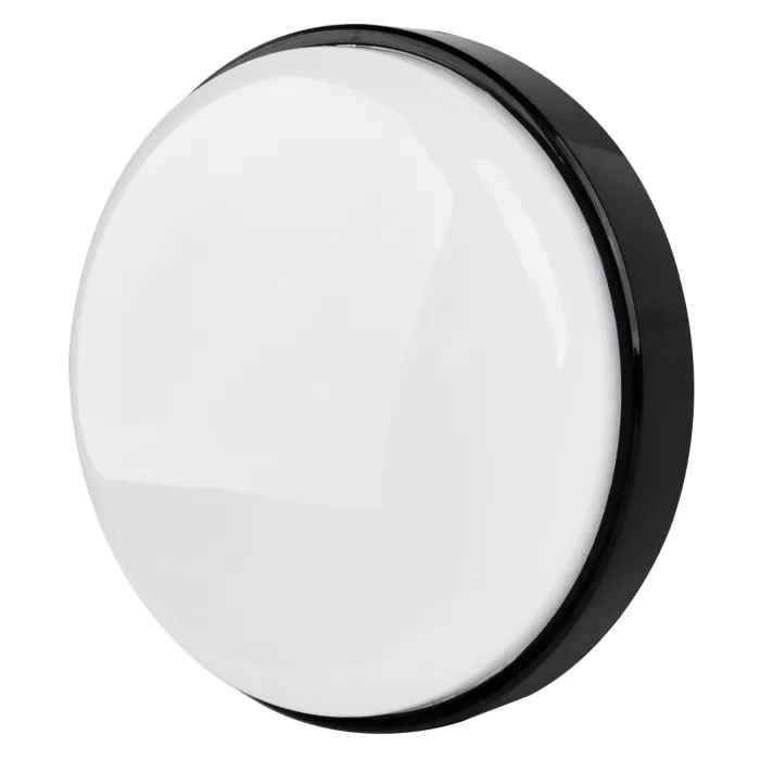 CASAYA LED-Außenleuchte Augis, DxH: 19 x 4,8 cm, rund, 14W, 980 lm, 4000K, schwarz, 997342
