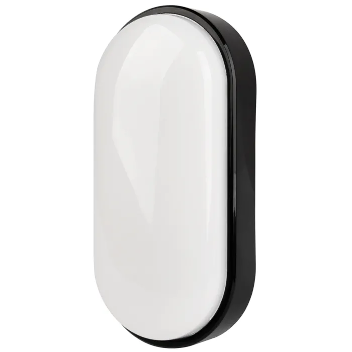 CASAYA LED-Außenleuchte Augis, BxHxT: 21 x 4,8 x 10,5 cm, oval, 14W, 980 lm, 4000K, schwarz, 997343