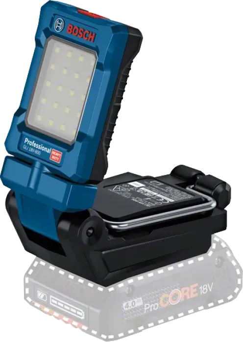 Bosch Professional 18V System Akku Leuchte GLI 18V-800 mit 800 Lumen, 0601443600
