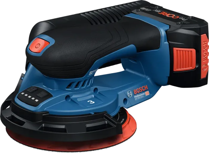 Bosch Professional 18V System Akku-Schleifer GEX 18V-150-3 inkl. 1x Schleifpapier, 1x Staubbox, 1x Schutzring, 0601372904