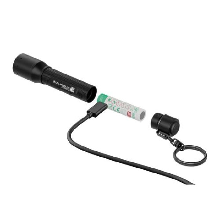 Ledlenser P3R Mini LED Taschenlampe wiederaufladbar, 200 Lumen, 130m Fokus, USB-C, IP54, 8 Stunden Laufzeit, leichte 41g Schlüsselanhänger Kinderleuchte, für Camping, Hundespaziergang P3R 200 lm 503107