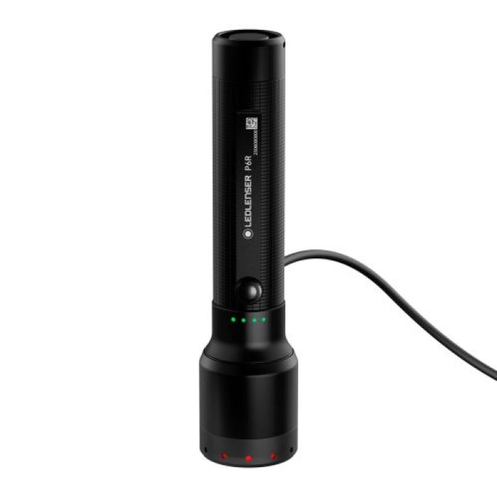 Ledlenser P6R wiederaufladbare LED Taschenlampe, 1200 Lumen, 320m Fokus, USB-C, IP68 wasserdicht, 60 Stunden Leuchtdauer, 4 Leuchtmodi, Notfalltaschenlampe, Camping, Outdoor, taktisch P6R 1200 lm 503146