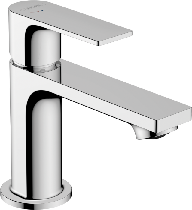 hansgrohe Rebris E Einhebel-Waschtischmischer 80 CoolStart mit Zugstangen-Ablaufgarnitur, 72553000