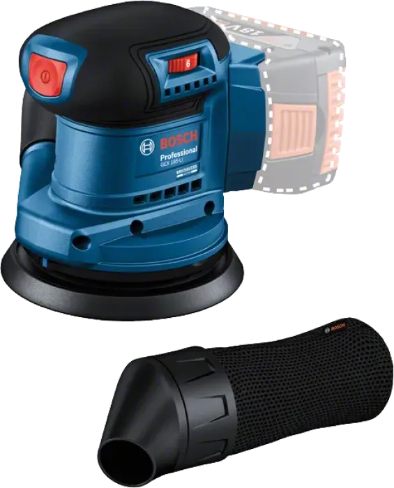 Bosch Professional Exzenterschleifer GEX 185-LI mit Staubsack, 06013A5020