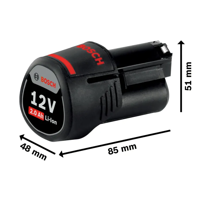 Bosch Akku-Bohrschrauber GSR 12V-15, 2x 2.0Ah Akkus, Lader, L-Boxx, 060186810P