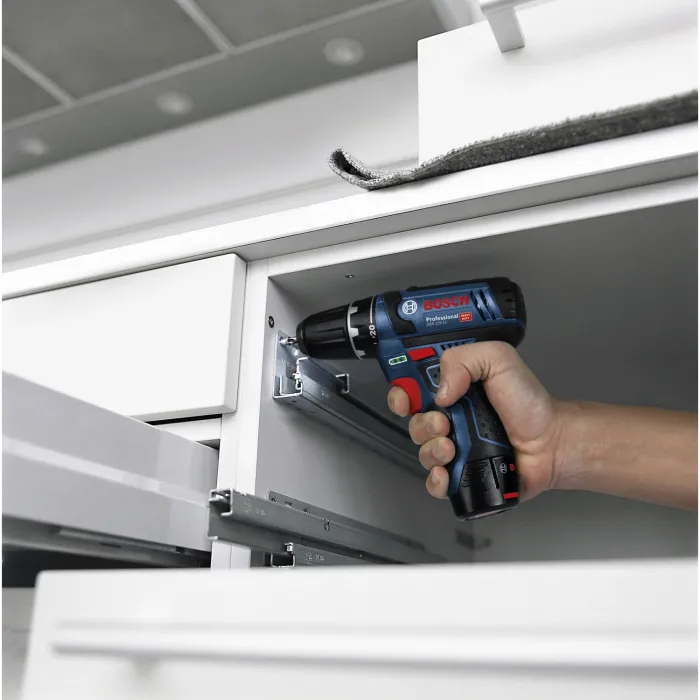 Bosch Akku-Bohrschrauber GSR 12V-15, 2x 2.0Ah Akkus, Lader, L-Boxx, 060186810P