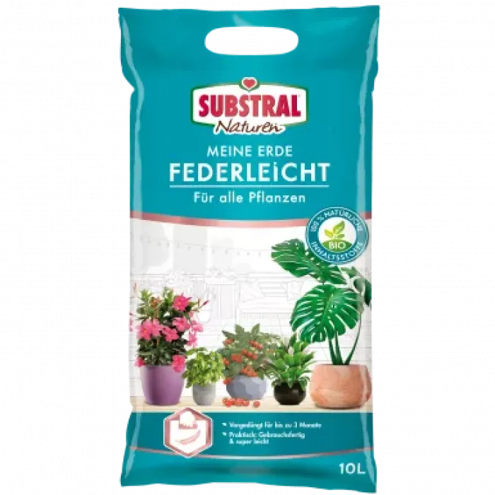 Substral Naturen Meine Erde Federleicht, Bio, für 3 Monate vorgedüngt, 10 Liter, 12140