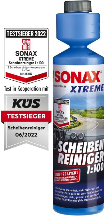 SONAX XTREME ScheibenReiniger 1:100 (250 ml) ergibt 25 Liter, 271141