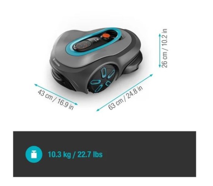 Gardena smart SILENO max 1200 m² Mähroboter, für Rasenflächen bis 1200 m², LONA Intelligence, 19902-20