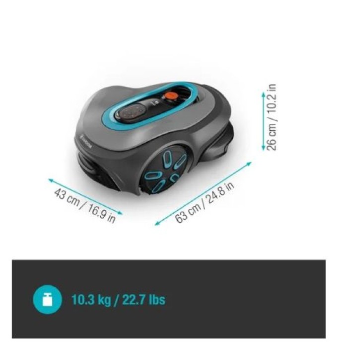 Gardena smart SILENO max 1500 m² Mähroboter, für Rasenflächen bis 1500 m², LONA Intelligence, 19903-20