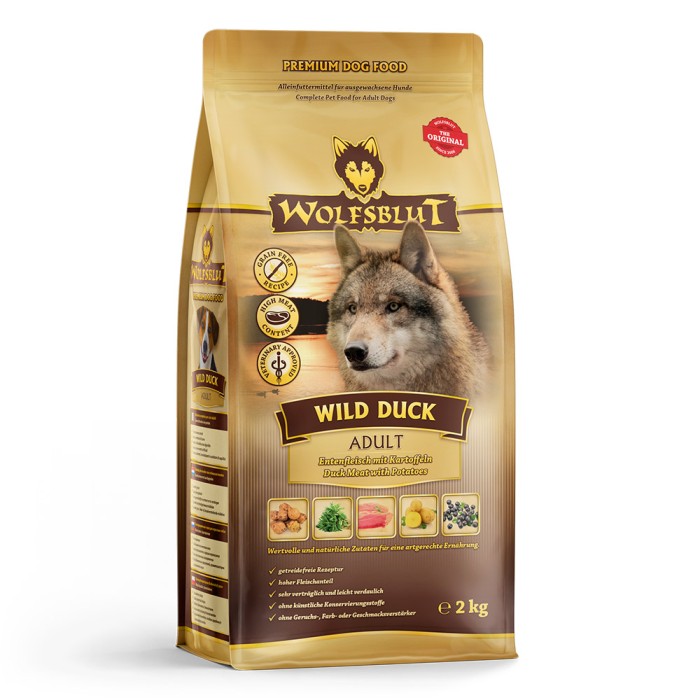 Wolfsblut Wild Duck Adult Hunde Trockenfutter, 2kg, WB761057