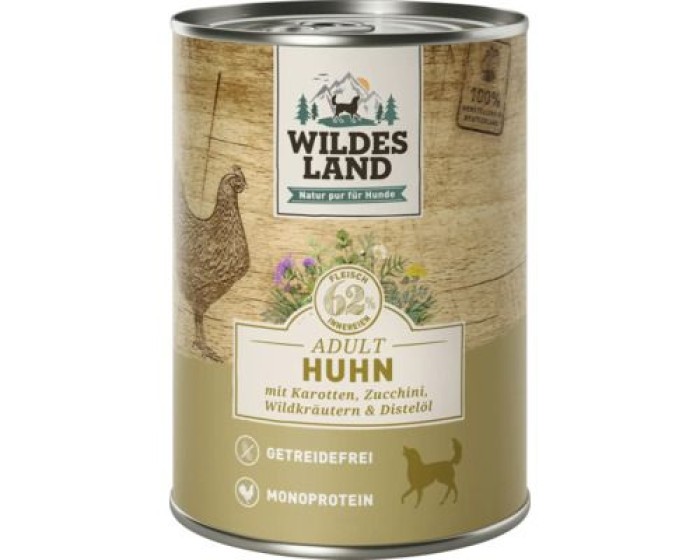 Wildes Land Nassfutter Huhn mit Karotte, 400g, WL58210
