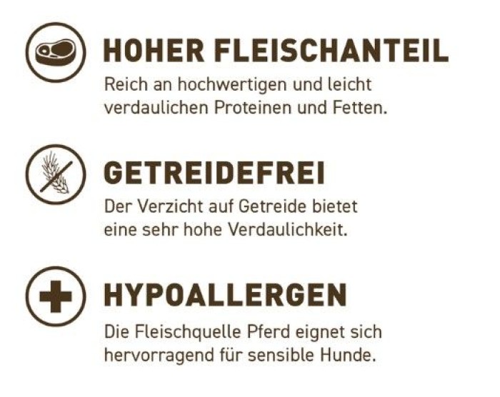 Wildes Land Nassfutter Pferd mit Süßkartoffel, 400g, WL58213