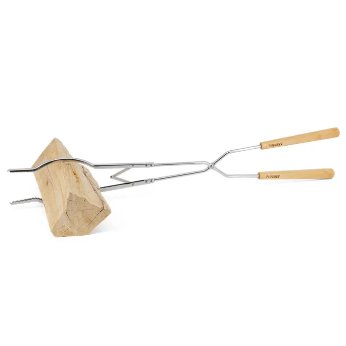 Petromax Lagerfeuerbesteck aus Edelstahl, mit extra langem Holzgriff, CFCUTLERY
