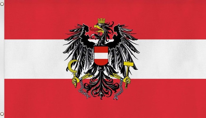 WM Fanartikel Österreich Fahne 150x90cm mit Ösen, 3010300