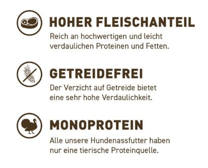 Wildes Land Nassfutter Truthahn mit Süßkartoffel, 400 g, WL511062