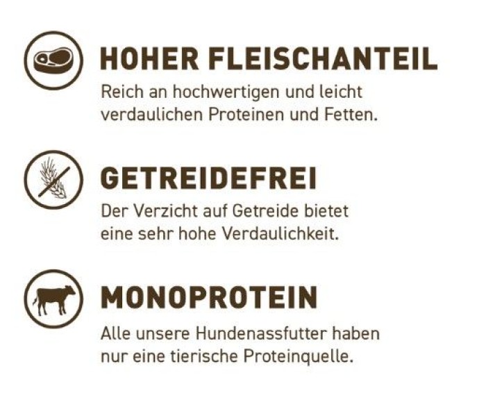 Wildes Land Nassfutter Kalb mit Brokkoli, 400 g, WL511086