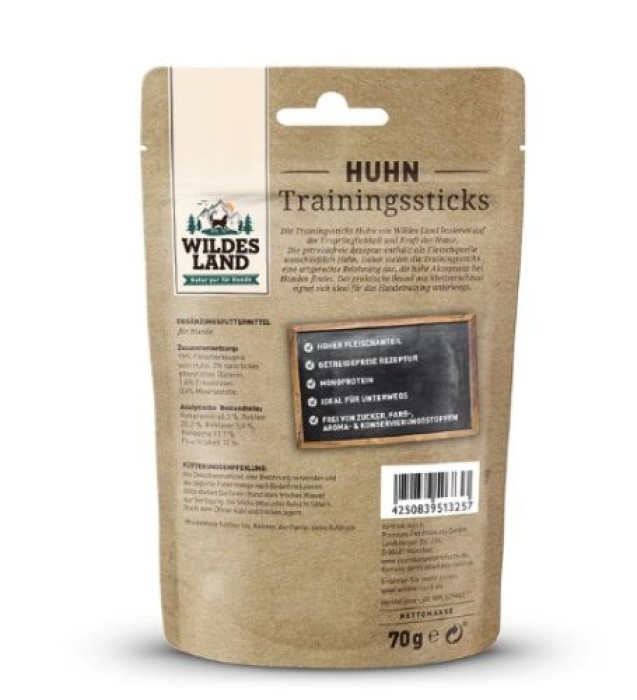 Wildes Land Trainingssticks Huhn, 70g, WL513257