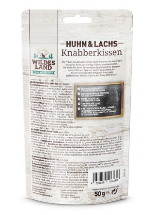 Wildes Land Knabberkissen Huhn und Lachs, 50g, WL516289