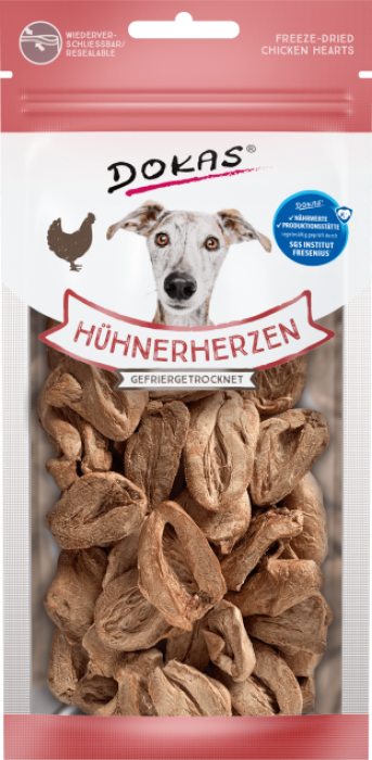 DOKAS Hühnerherzen gefriergetrocknet, 22 g, 180411