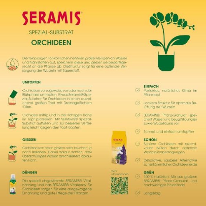 Seramis Spezial-Substrat für Orchideen, 2,5 l, 730062