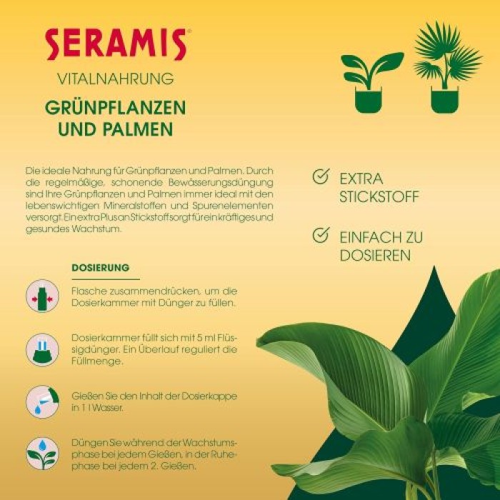 Seramis Vitalnahrung für Grünpflanzen und Palmen, 500 ml, 730413