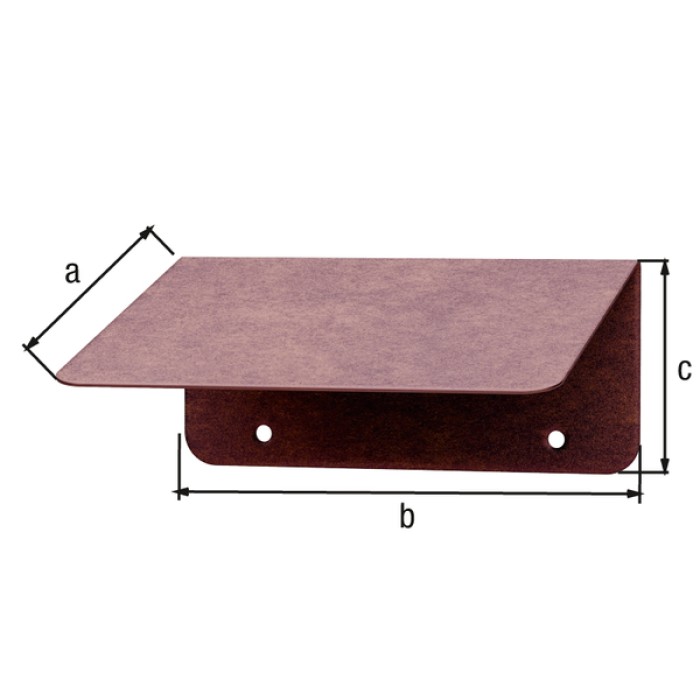 Alberts Vogelhäuschen Schrägschutzdach, DIY Montage, zum aufhängen oder hinstellen, 140 x 125 x 66 mm, Rostbraun, 355289