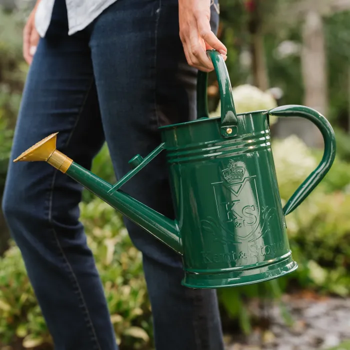 Kent & Stowe Gießkanne aus Metall, Waldgrün, 4,5 l, 70300648