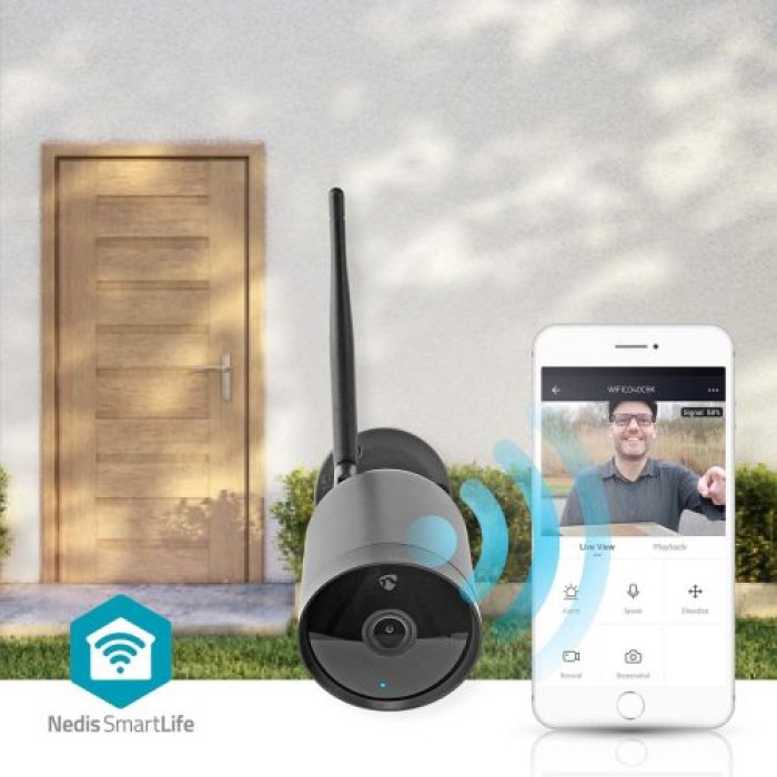 NEDIS SmartLife Außenkamera, Full HD, IP65, mit Bewgungssensor und Nachtsicht, 5875870