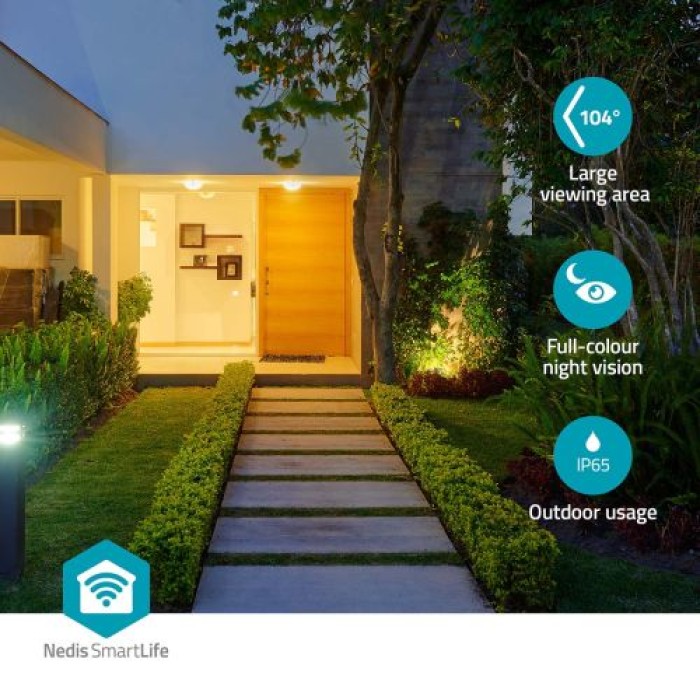 Nedis SmartLife Außenkamera, Wi-Fi, Full-HD, IP65, 7713185