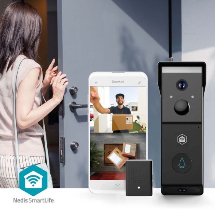 Nedis SmartLife Video-Türsprechanlage, IP54, Bewegungssensor, Full HD, 8084450