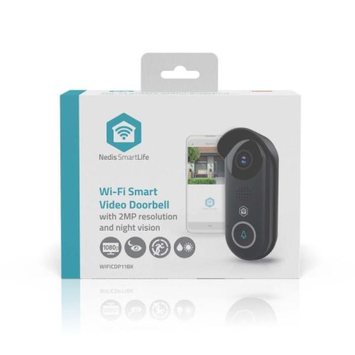 Nedis SmartLife Video-Türsprechanlage, Full HD, IP54, Bewegungssensor, Nachtsicht, 8084451