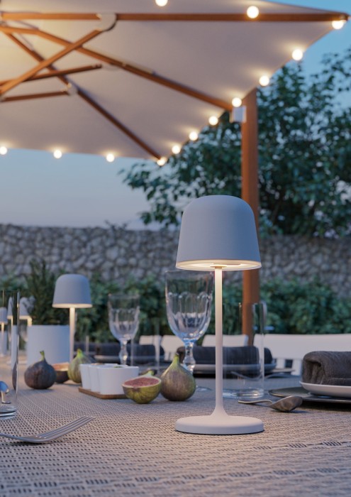 Eglo LED Mannera-S Tischlampe, touch, grau, In- und Outdoor, 901878