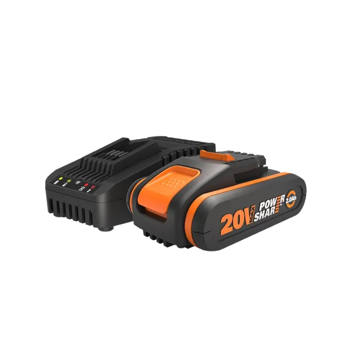 WORX Worx hochwertiger 2.0Ah Lithium-Ionen-Akku & Schnellladegerät-Kit, WA3601