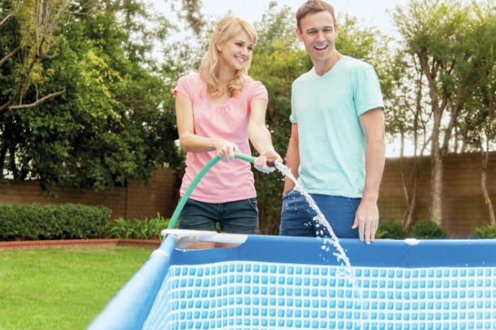 Intex Rectangular Frame Pool, Blau, 300 x 200 x 75 cm, 128272NP