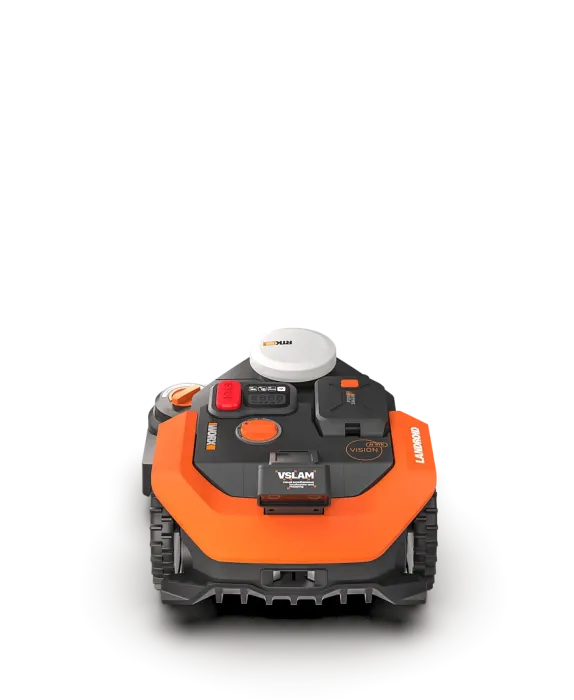 WORX Landroid Vision Cloud WR308E 2WD Mähroboter ohne Begrenzungskabel für 800 m² (KI-Hinderniserkennung, VSLAM+ RTK Cloud Navigation, Auto-Mapping, App-Steuerung, Cut-to-Zero) WR308E